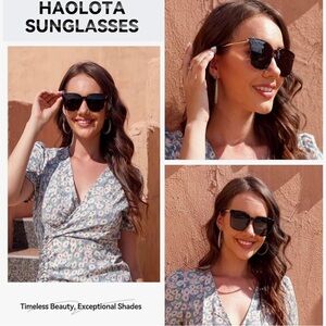 NWT Black Sunglasses for Women Retro Sunglasses Womens Polarized